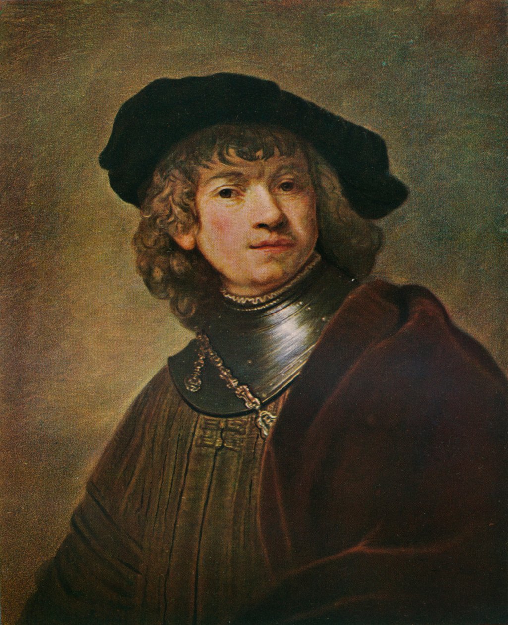 Tronie of a Young Man in a Gorget and Cap by Rembrandt van Rijn