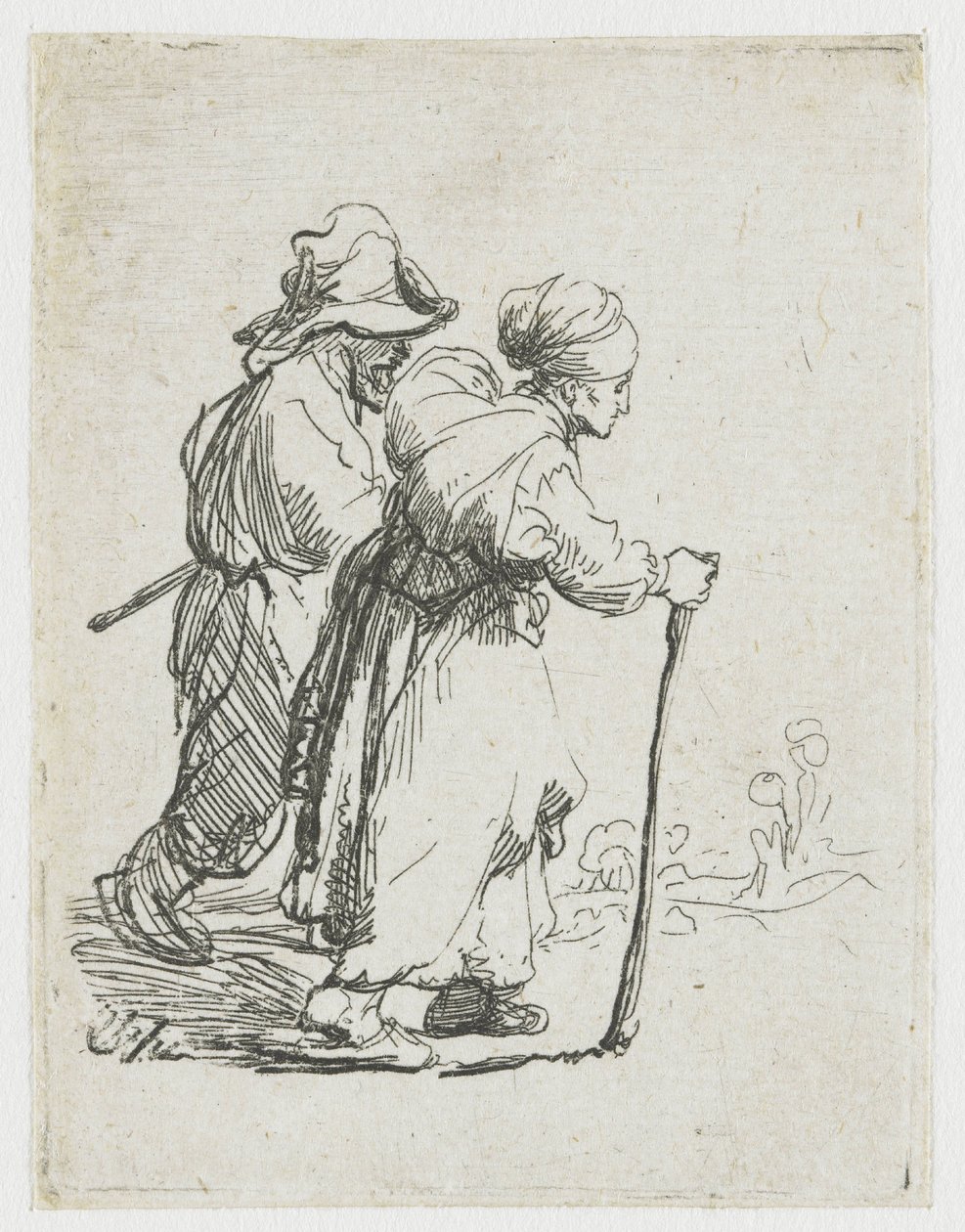Two Tramps, a Man and a Woman by Rembrandt van Rijn