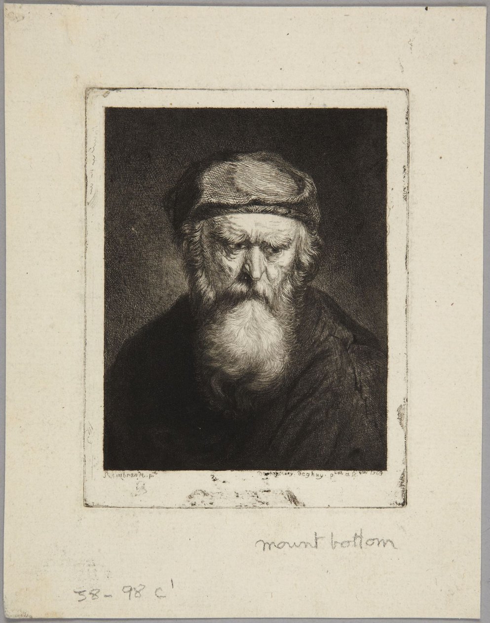 Melancholic Old Man by Rembrandt van Rijn