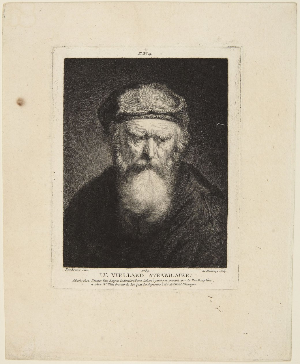 Melancholic Old Man by Rembrandt van Rijn
