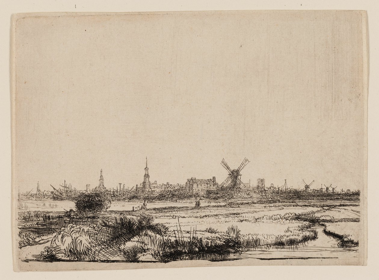 View of Amsterdam from the Kadijk by Rembrandt van Rijn