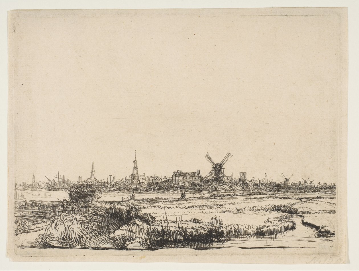 View of Amsterdam from the Northwest by Rembrandt van Rijn