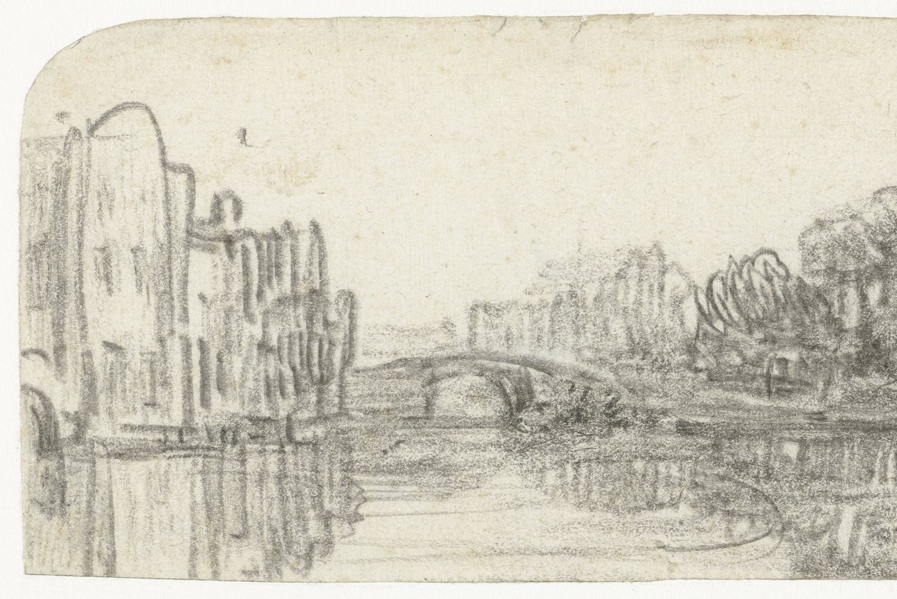 View of the Nieuwezijds Voorburgwal by Rembrandt van Rijn