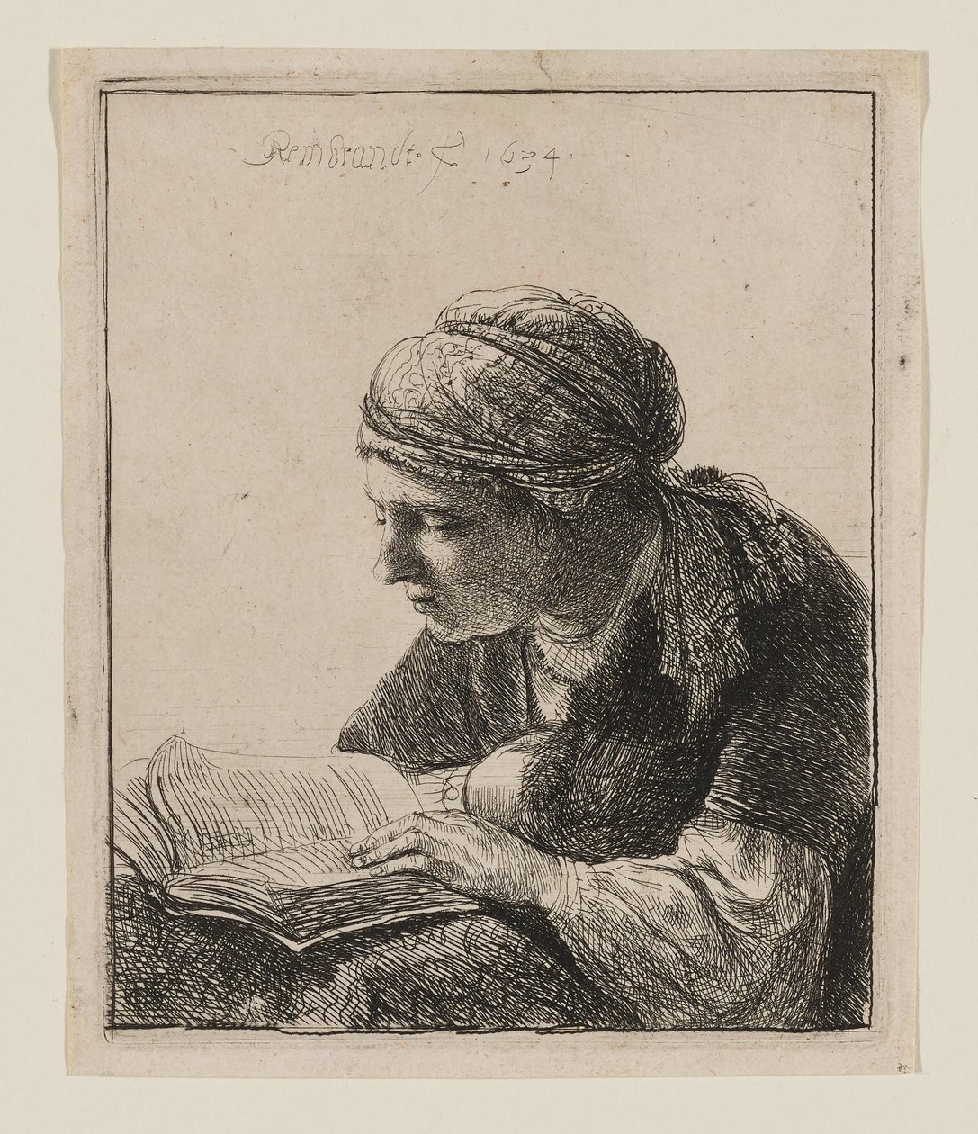 Woman Reading by Rembrandt van Rijn