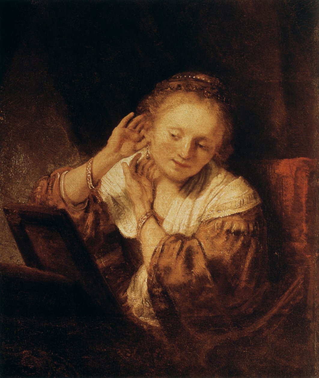 Young Woman with Earrings by Rembrandt van Rijn