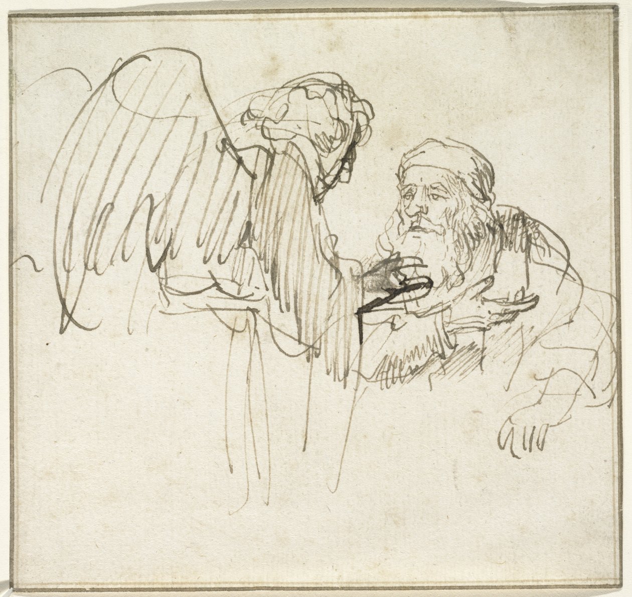 Zacharias and the Angel by Rembrandt van Rijn