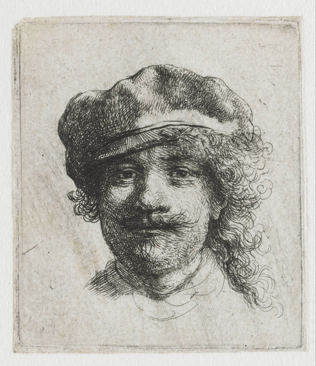 Self-Portrait with Beret by Rembrandt van Rijn