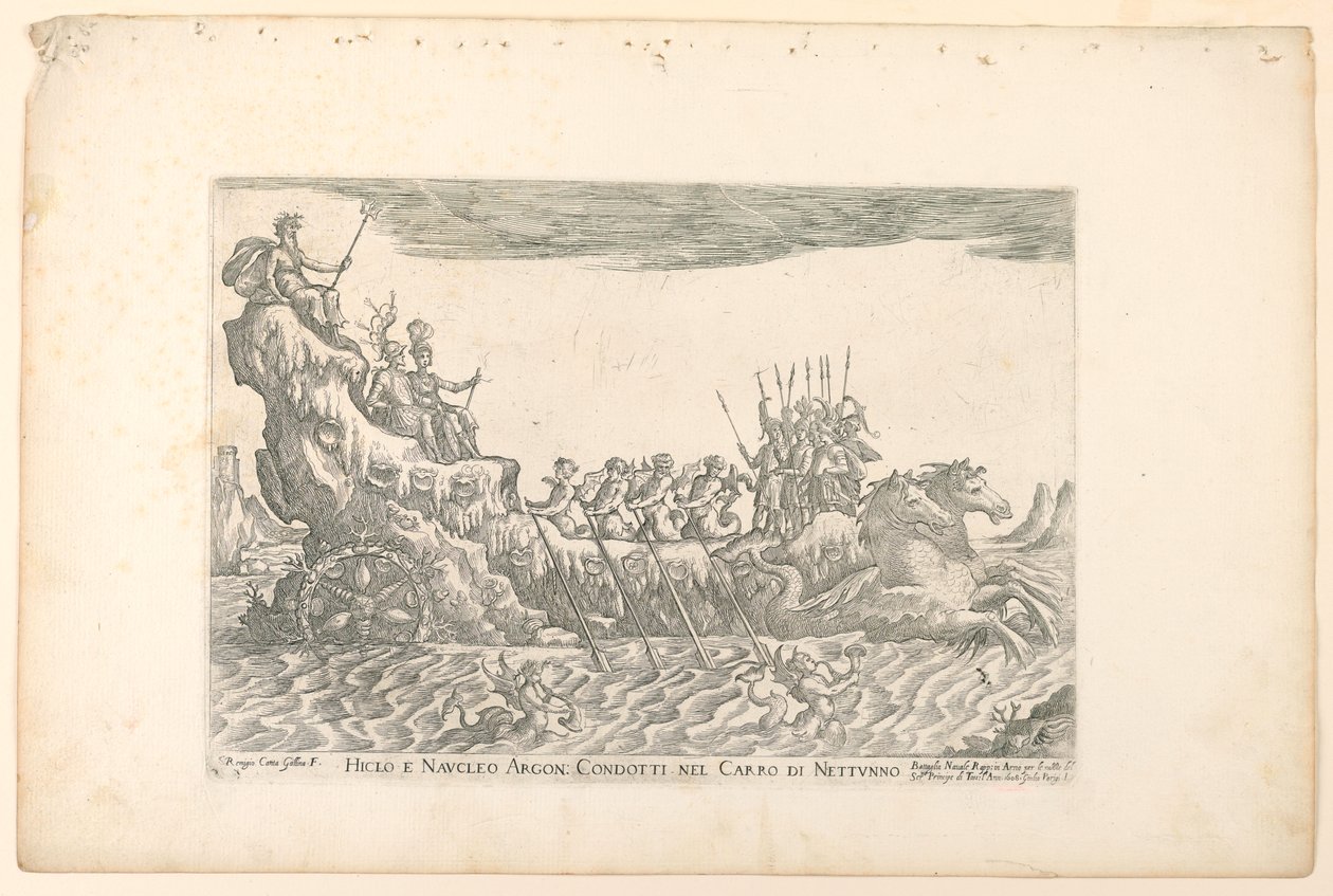 Hiclo and Naucleo Argon. Conducted in the Chariot of Neptune, from Vessels of the Argonauts for the Wedding Celebration of Cosimo de