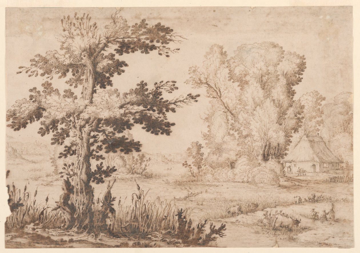 Landscape with a Cottage by Remigio Cantagallina