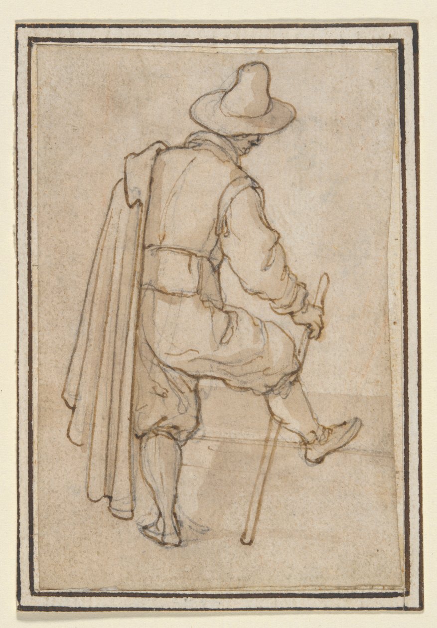 Man Standing, seen from behind by Remigio Cantagallina