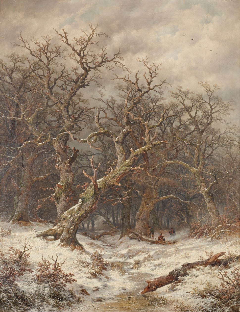 Winter Landscape (Winter Forest) by Remigius Adrianus van Haanen