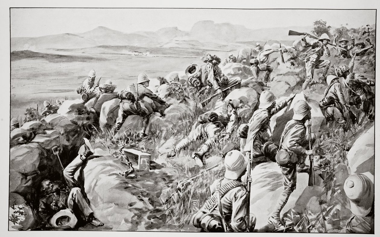 The Relief of Ladysmith - The Last Rush at Hlangwane Hill by René Bull