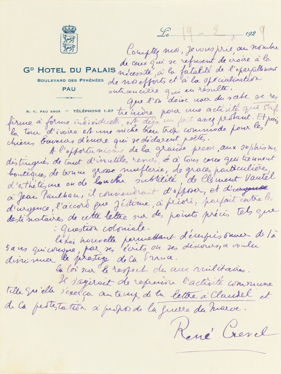 Letter from 