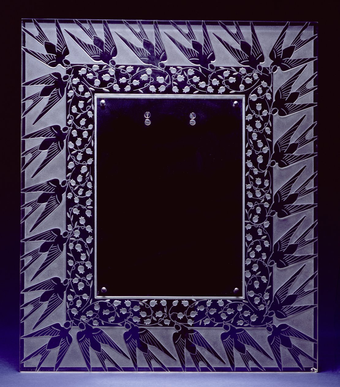 Muguet et Hirondeues Mirror Frame by Rene Jules Lalique