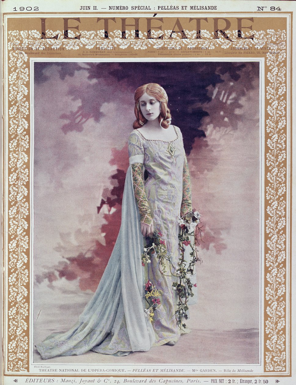 Mary Garden as Melisande, Front Cover of 