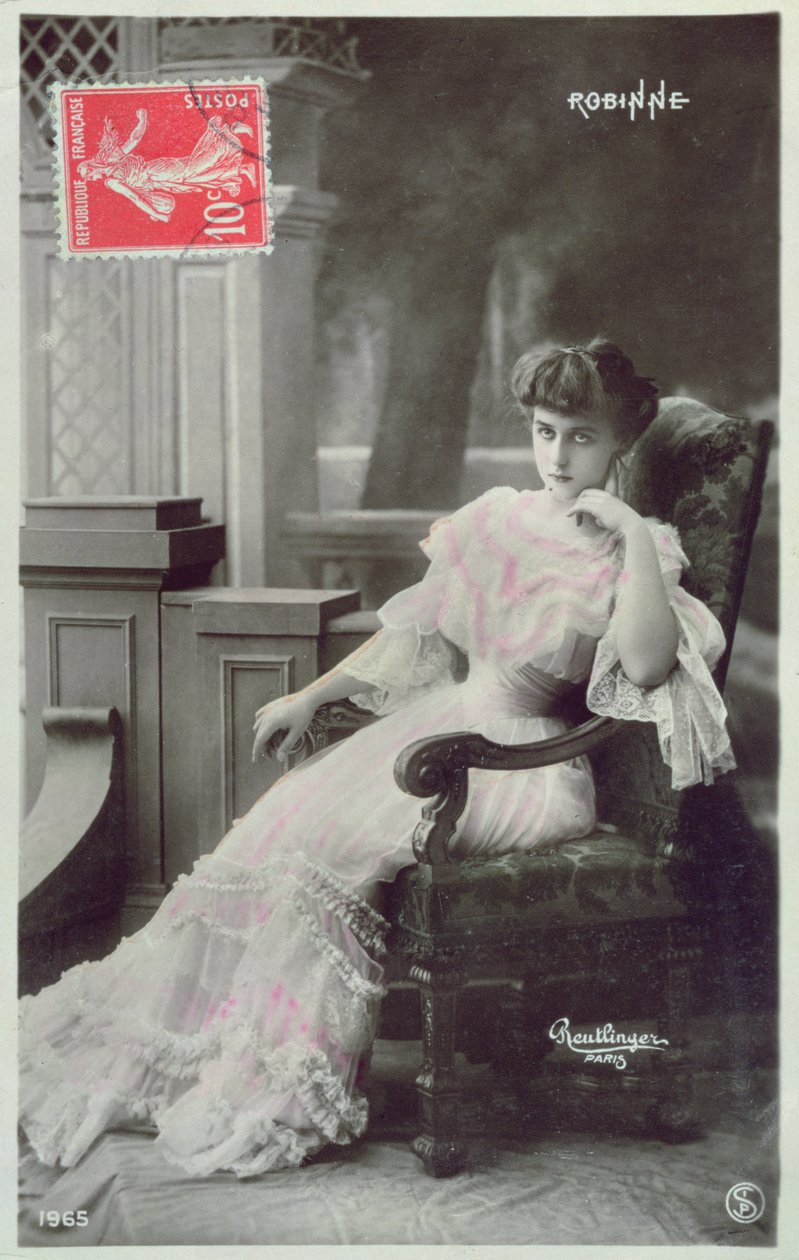 Postcard showing the actress Robine by Reutlinger Studio