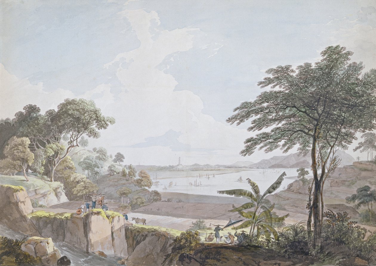 View of the Canton River, Near Whampoa, China by Rev. Edward Thomas Daniell