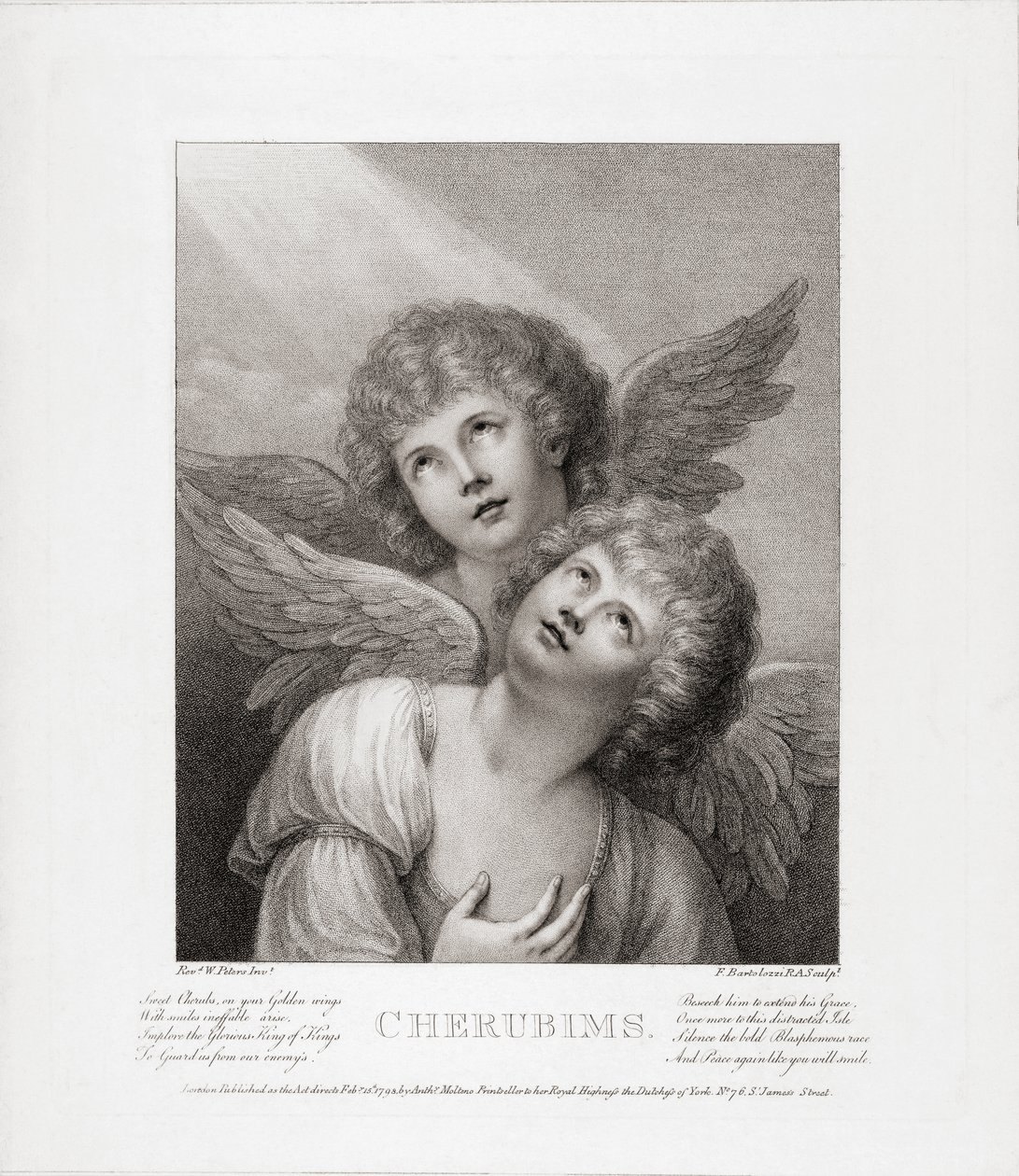 Two Cherubim by Rev. Matthew William (after) Peters