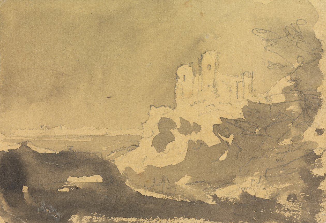A Castle at the Edge of a Lake by Rev. William Gilpin