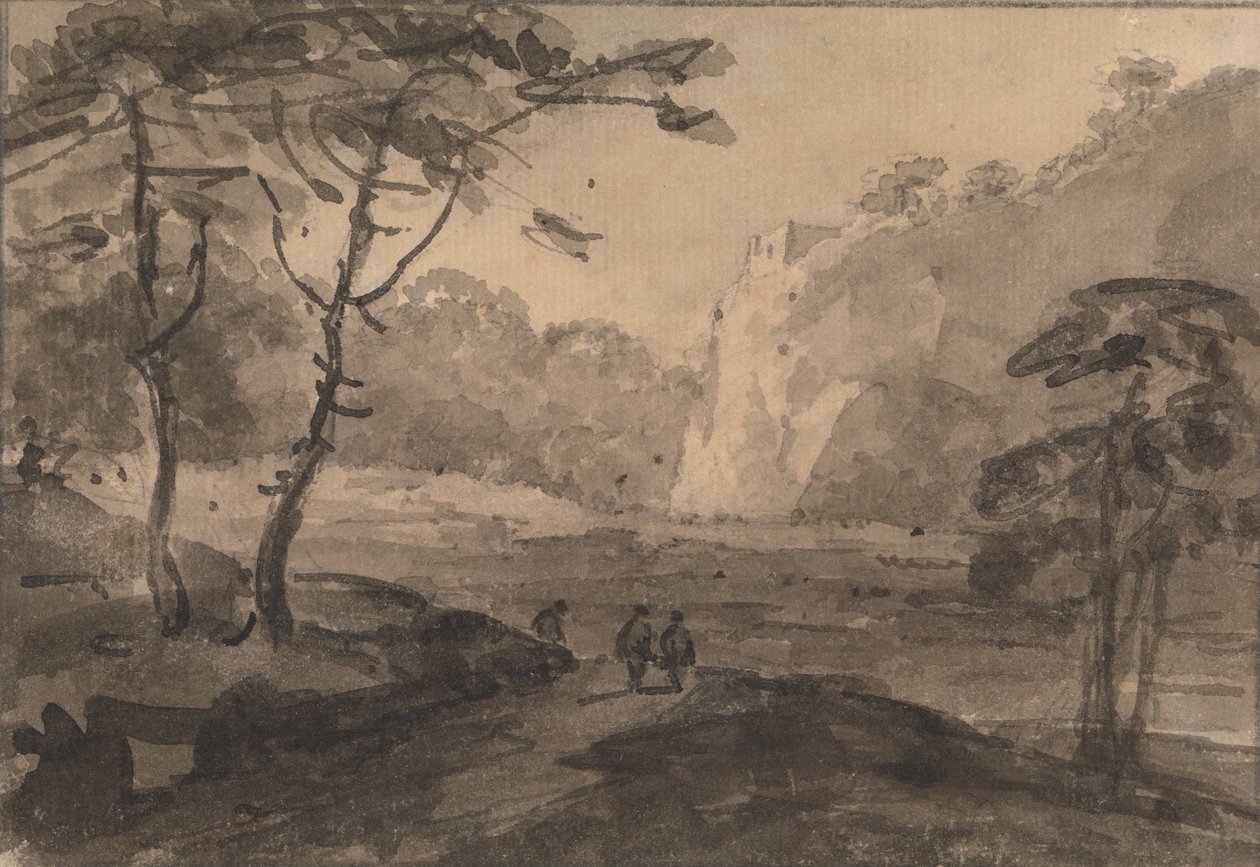 Landscape with Three Figures on a Road by Rev. William Gilpin