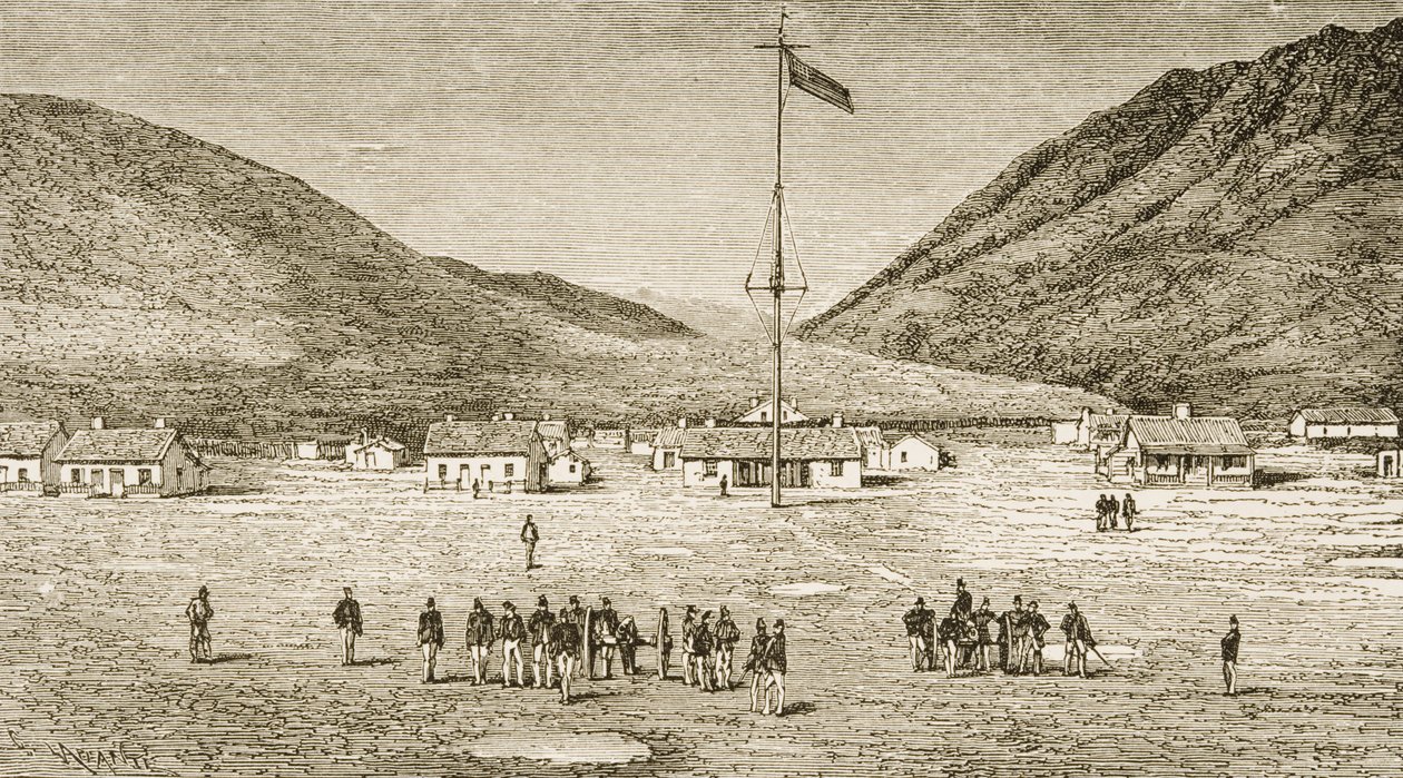 Fort Douglas Camp and Red Buttes Ravine near Salt Lake City, Utah, 1870s by Reverend Samuel Manning