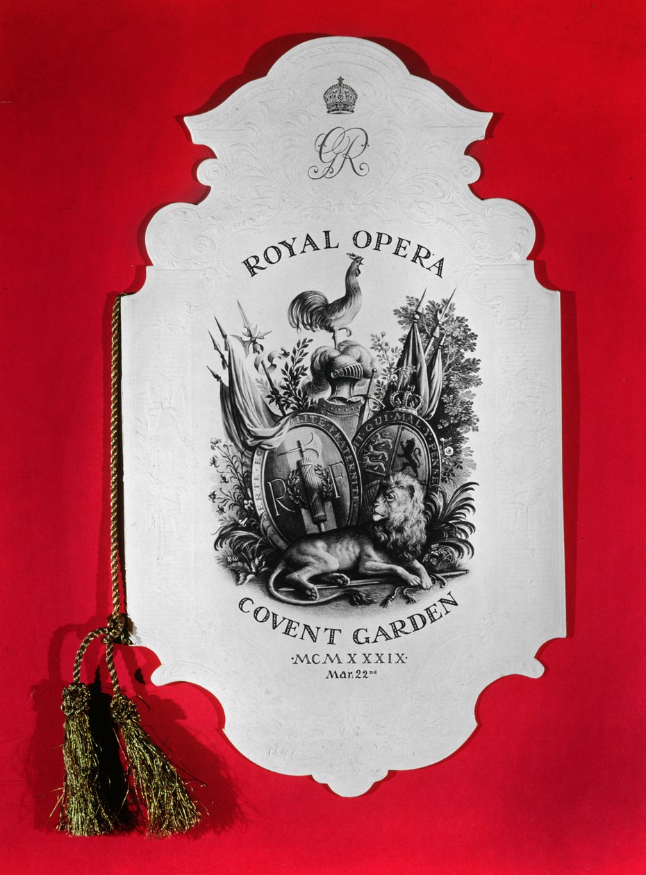 Programme for Royal Command Performance in honour of French President, 1939 by Rex Whistler