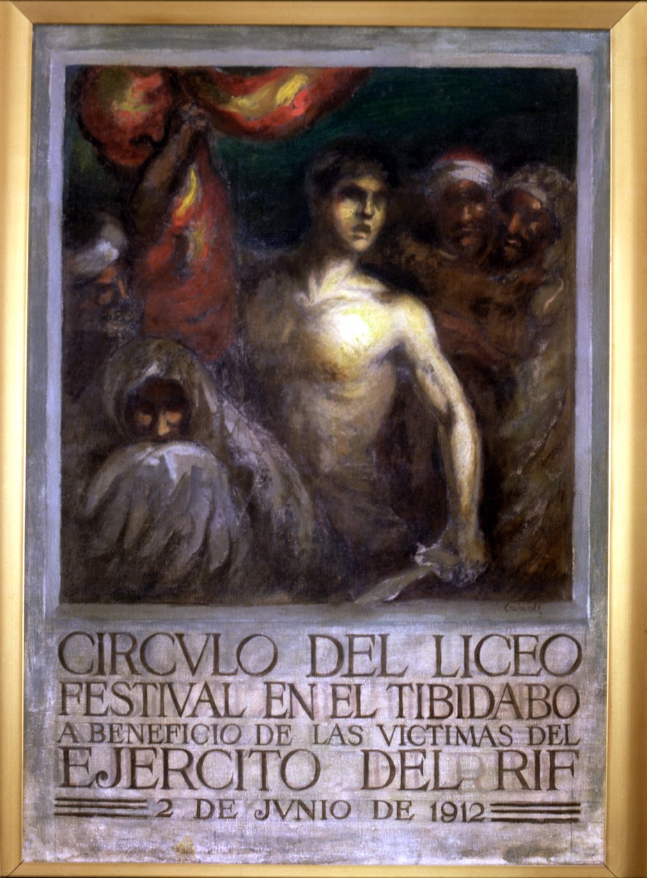 Poster Advertising the Festival to Benefit Victims of the RIF by Ricardo Canals y Llambi