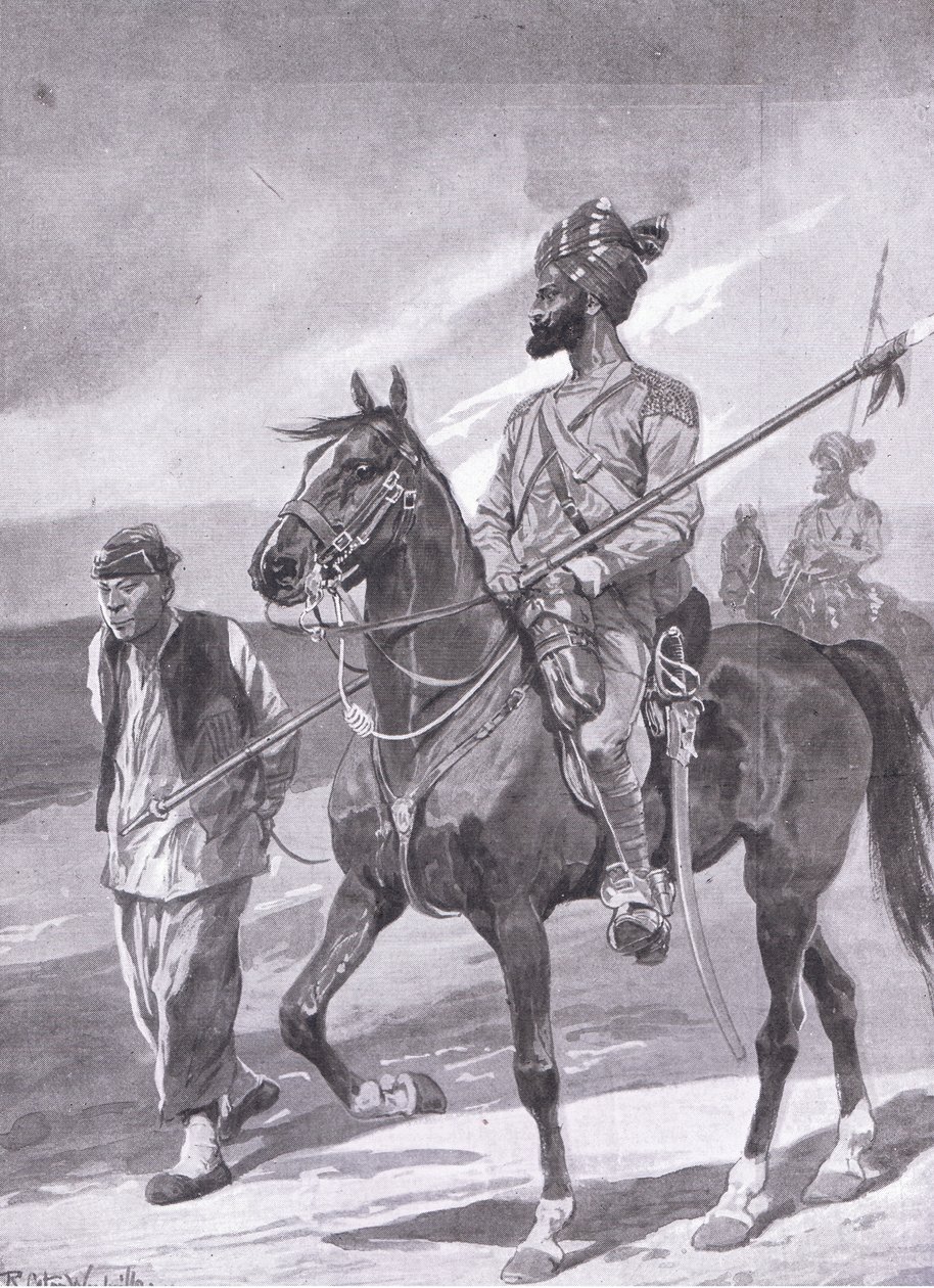 A Bengal Lancer and His Boxer Captive by Richard Caton II Woodville