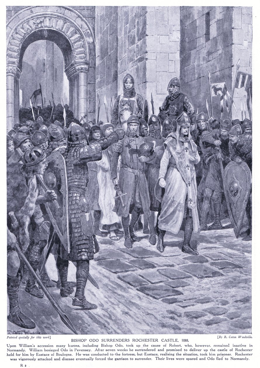 Bishop Odo Surrenders Rochester Castle, AD 1088 by Richard Caton Woodville junior