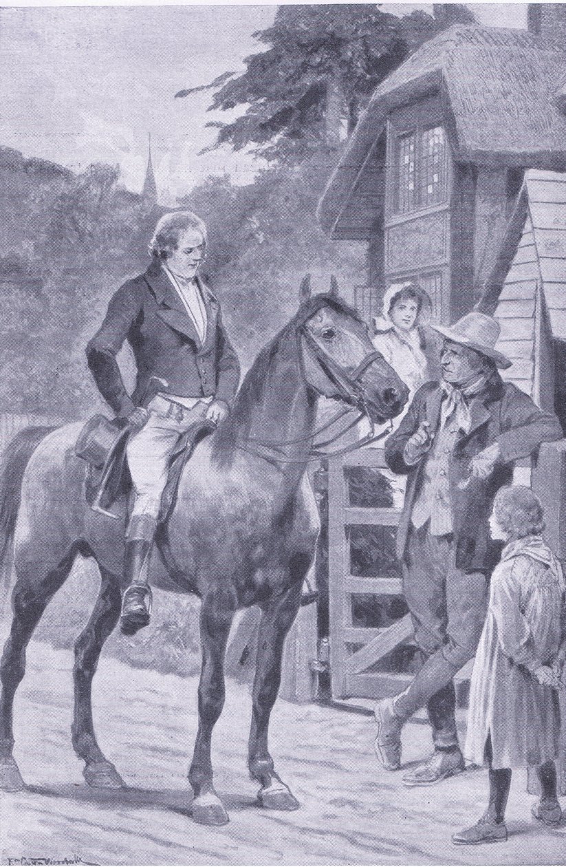 Cobbett on His Horse, Illustration from My Magazine, 1925 by Richard Caton II Woodville