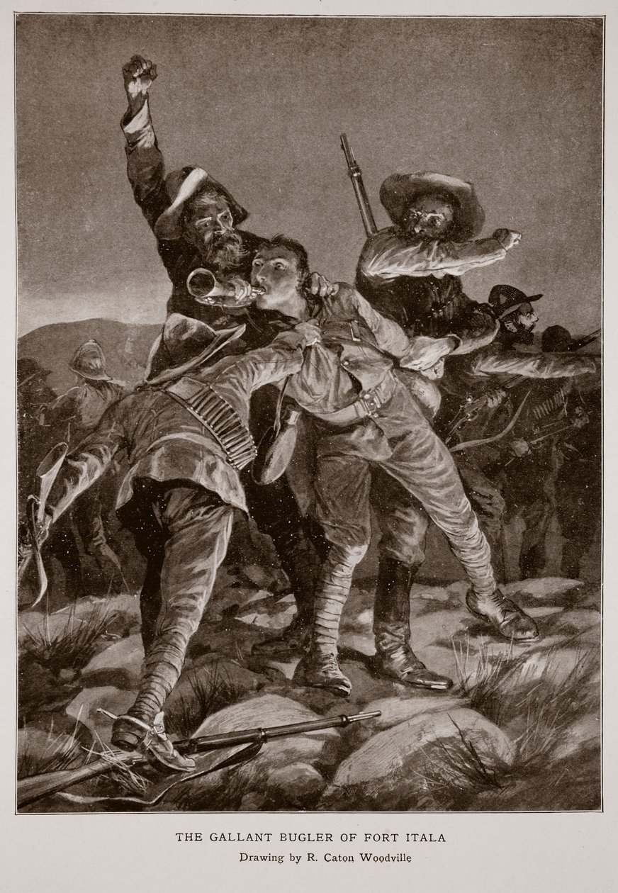 The Gallant Bugler of Fort Itala by Richard Caton Woodville junior
