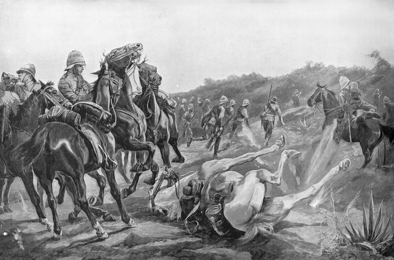Clearing the kopjes at Rustenburg by Richard Caton Woodville