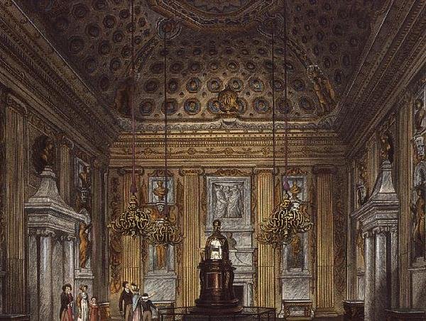 The Cupola Room, Kensington Palace from Pynes Royal Residences, 1819 by Richard Cattermole