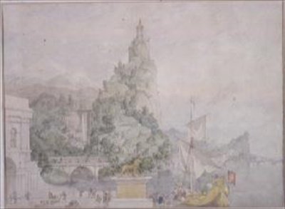 Landscape Composition: Study for a Drop-Scene for the Theatre at Broadmoor Asylum by Richard Dadd