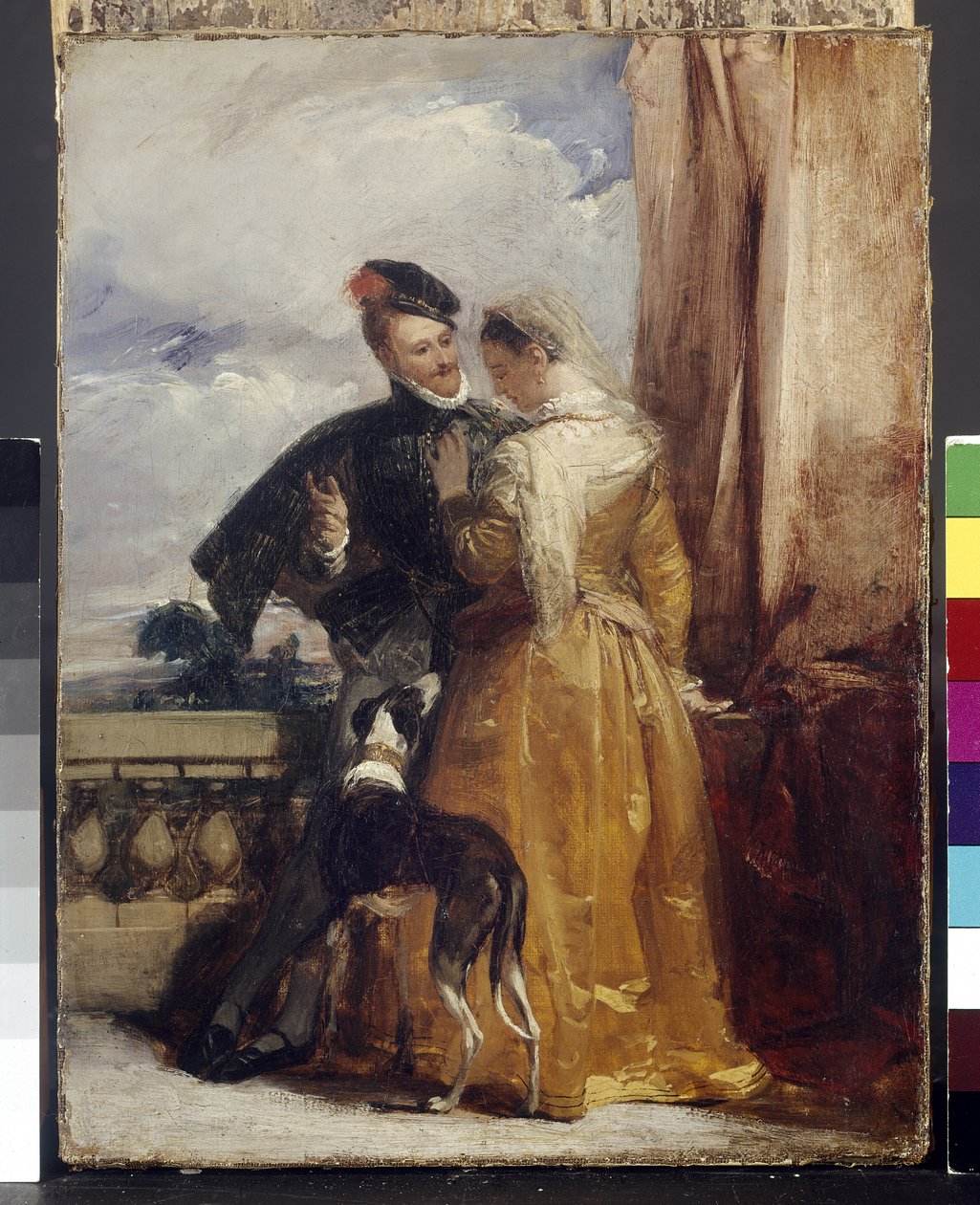 Amy Robsart and Robert Dudley, Earl of Leicester by Richard Parkes Bonington