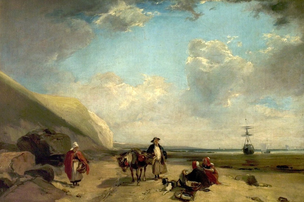 Fisherfolk on the Coast of Normandy, 1824 by Richard Parkes Bonington