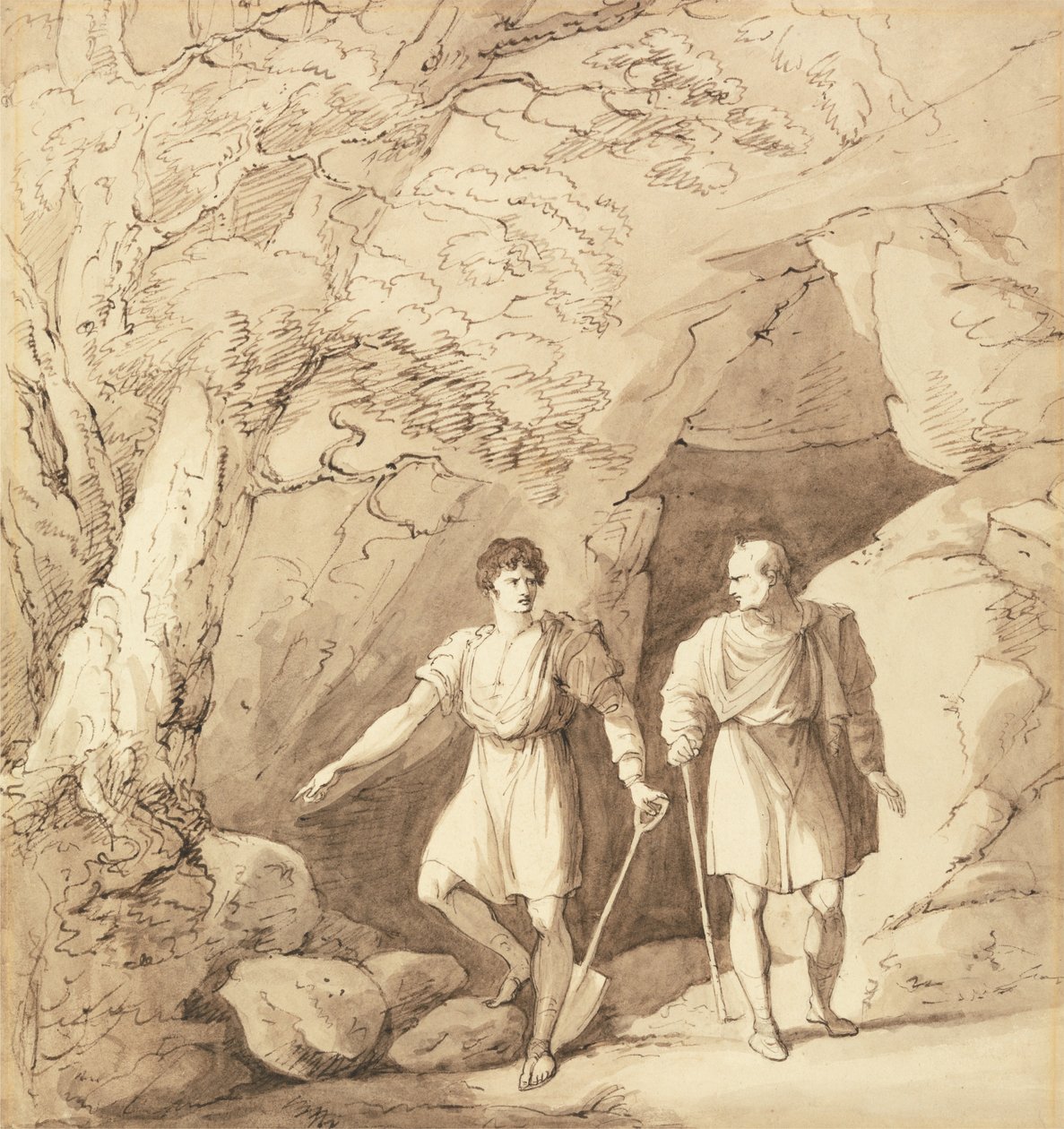 Alcibiades and Timon by Richard Westall
