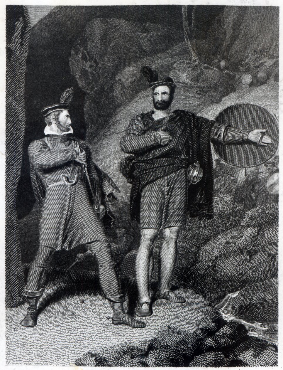 Roderick Dhu and a Clansman, from 