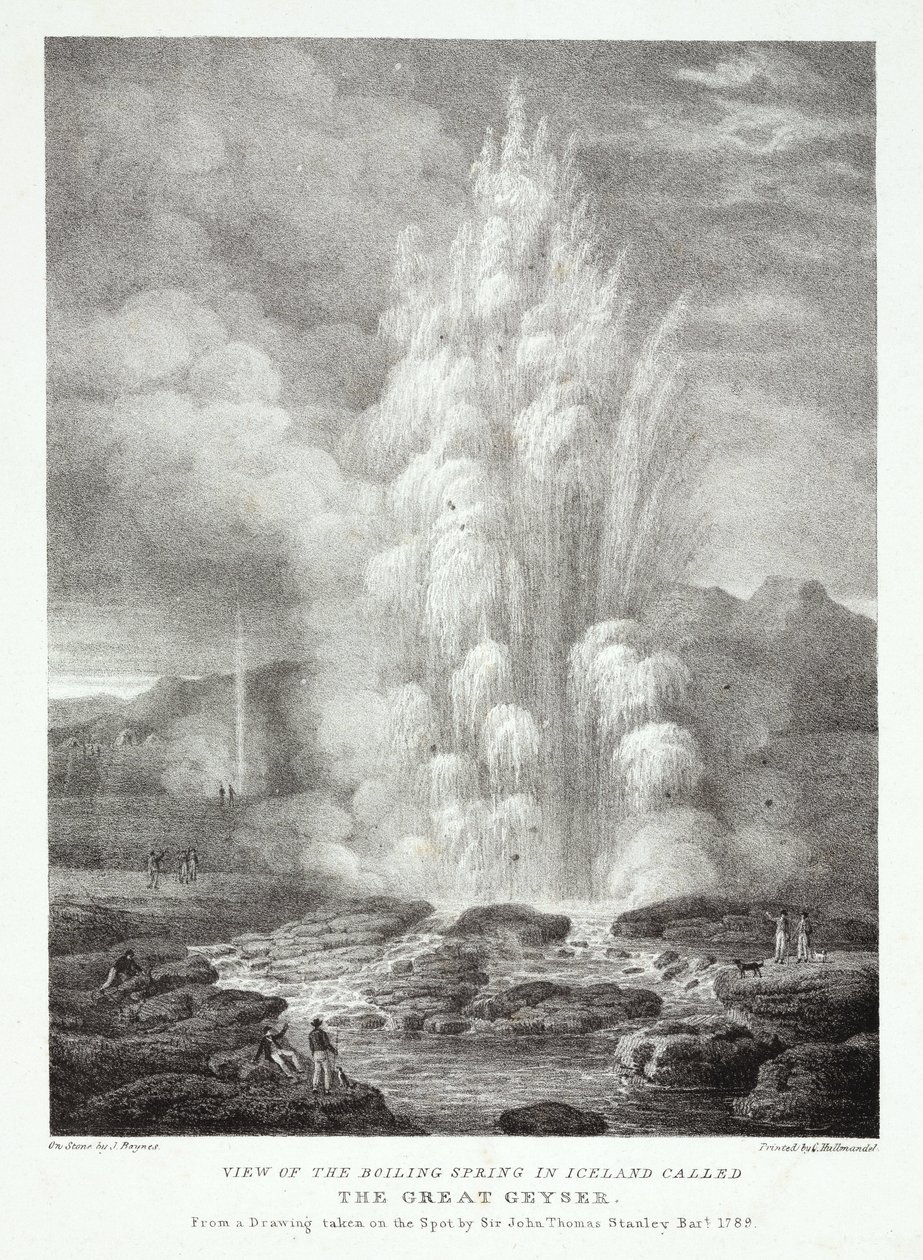 View of the Boiling Spring in Iceland Called the Great Geyser by John Pardon