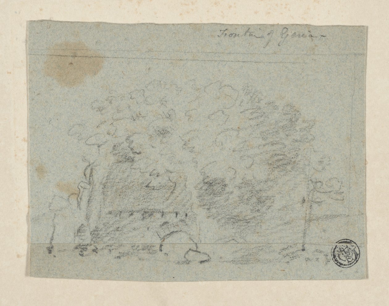 Sketch of Trees Near Bridge by Richard (attr.to) Wilson