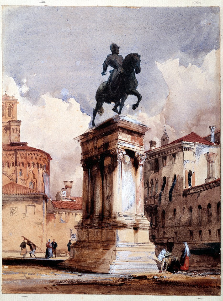 Equestrian Statue of the Colleoni by Verrocchio in Venice by Richard Bonington