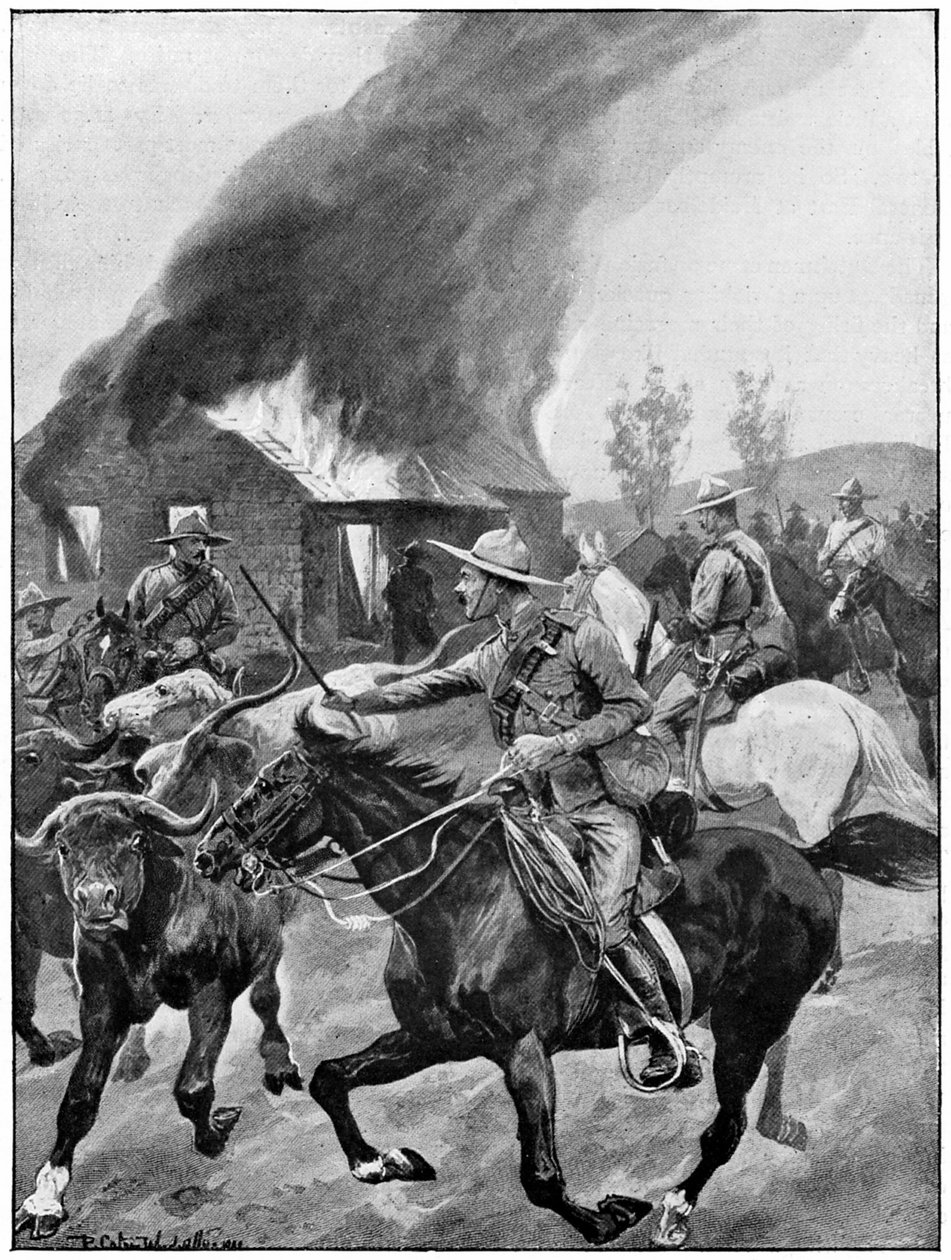 British Colonial Troops Burning a Rebel Boer
