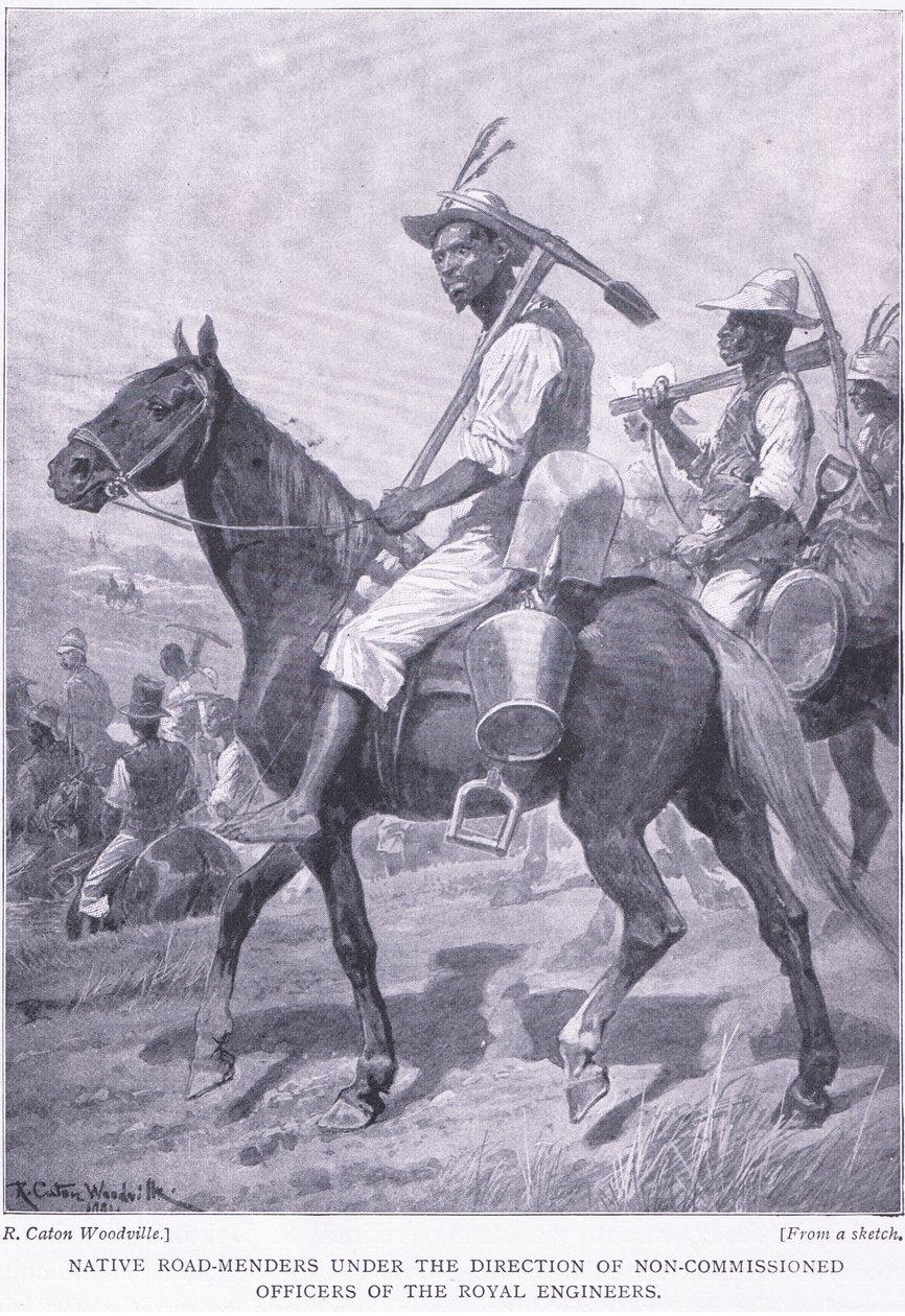 Native Road Menders, from After Pretoria: The Guerilla War by Richard Caton Woodville