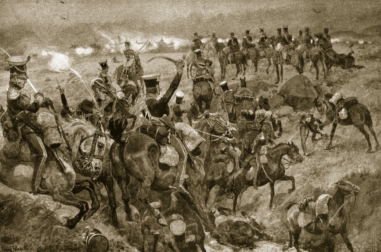 Charge of the Dragoons at Talavera, illustration from 
