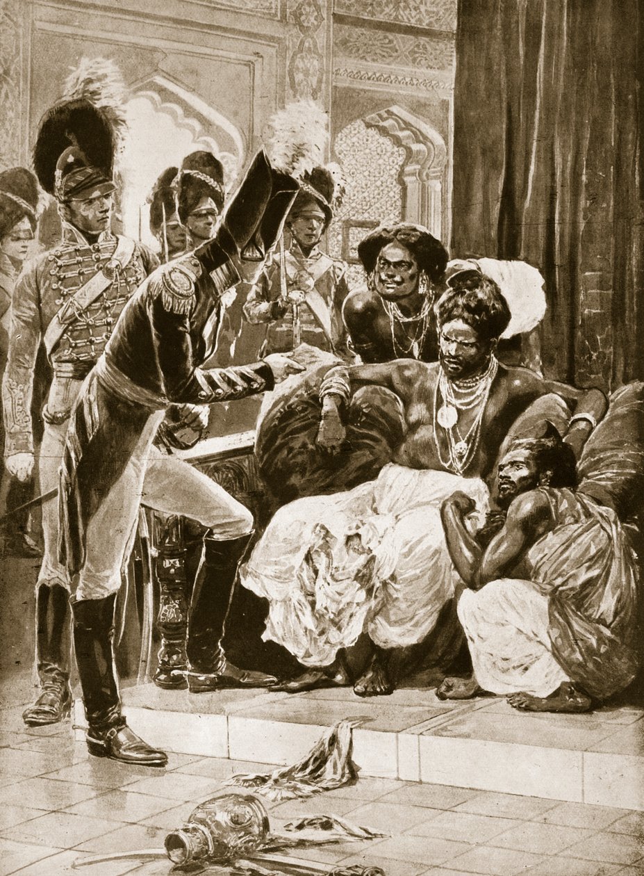 The British in Ceylon, illustration from 