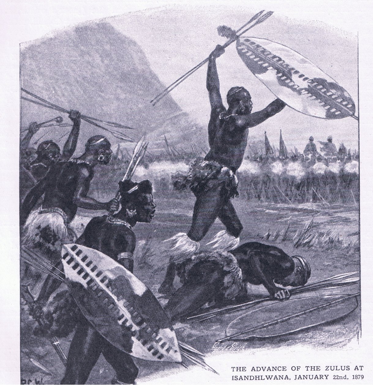The advance of the Zulus at Isandhlwana 22 January 1879 by Richard Caton Woodville junior