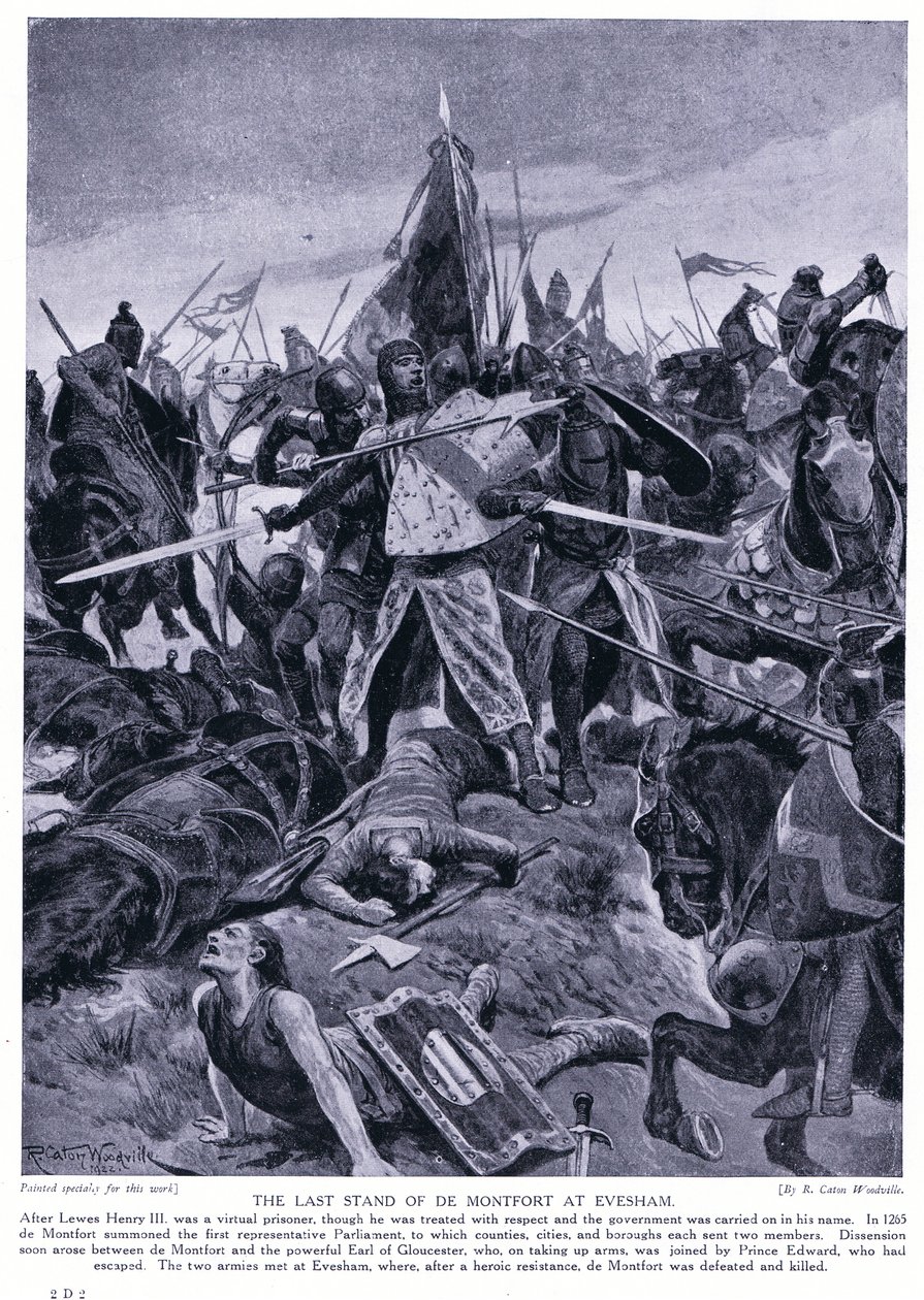 The Last Stand of de Montford at Evesham AD1265 by Richard Caton Woodville junior