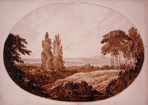 Landscape, Trees and Rocky Hills by Richard Cooper