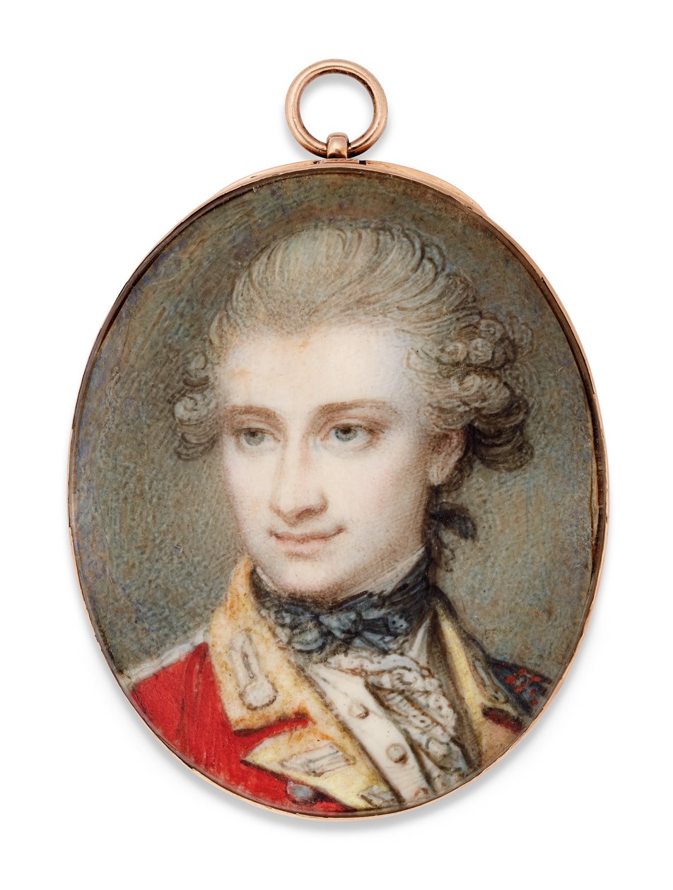 Major General John Scott, in scarlet uniform with yellow facings by Richard Cosway