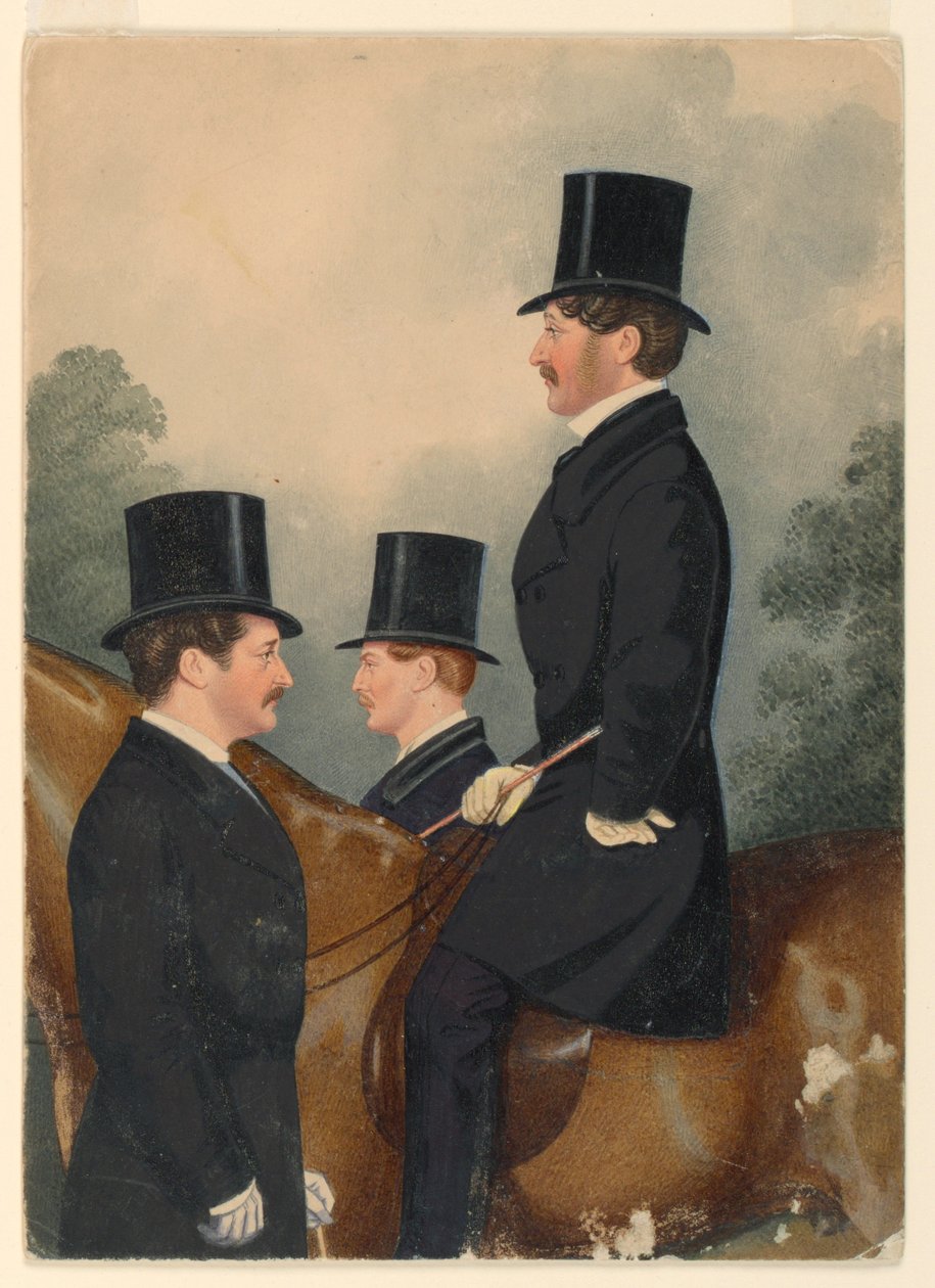Portrait of Sir George Wombwell and His Brothers by Richard Dighton